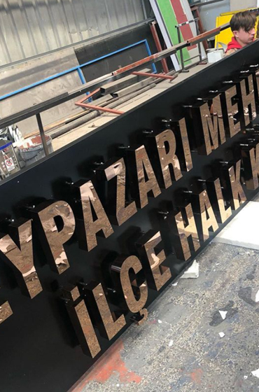 Paslanmaz Kutu Harf Tabela